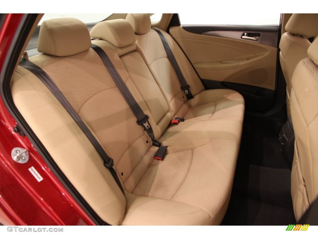 2011 Sonata Hybrid - Venetian Red / Camel photo #12