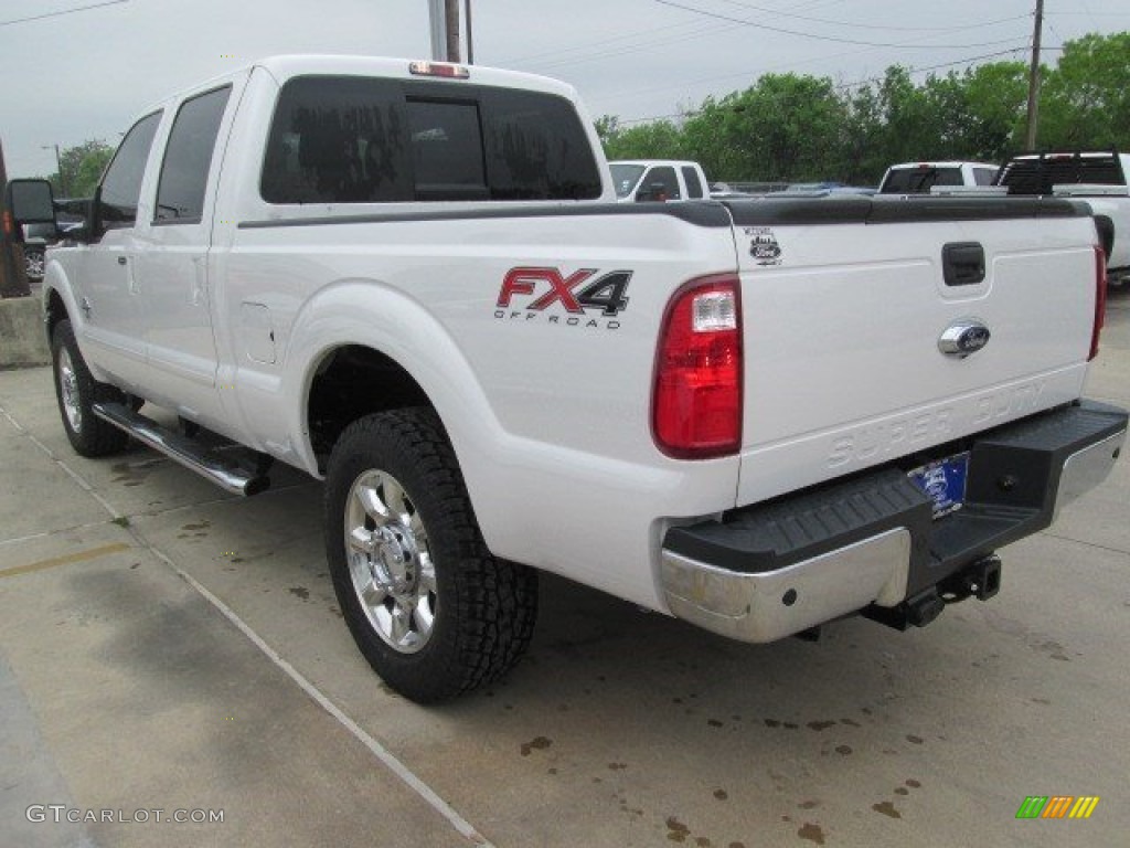 2015 F250 Super Duty Lariat Crew Cab 4x4 - White Platinum / Black photo #9