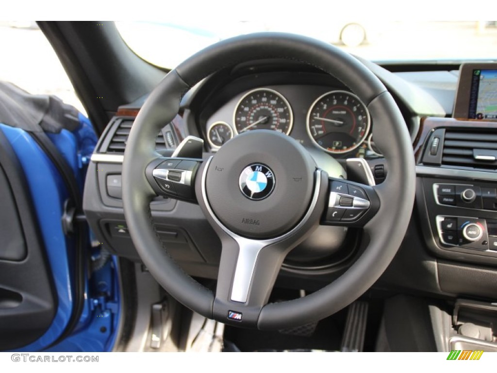 2014 BMW 3 Series 335i xDrive Gran Turismo Black Steering Wheel Photo #102776525