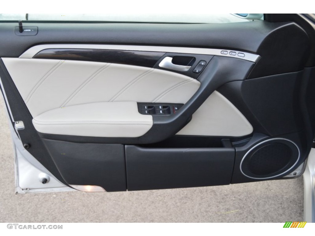 2008 Acura TL 3.5 Type-S Taupe/Ebony Door Panel Photo #102776795