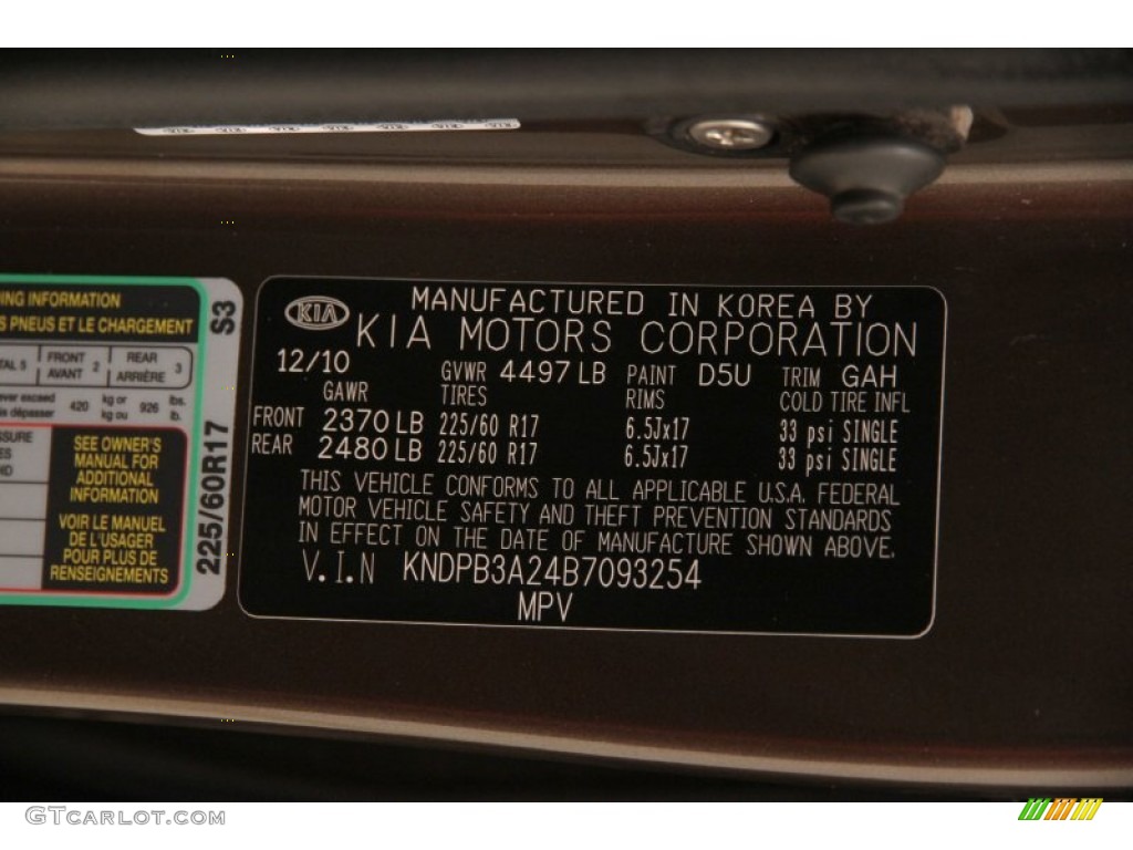2011 Sportage LX - Sand Track / Alpine Gray photo #16
