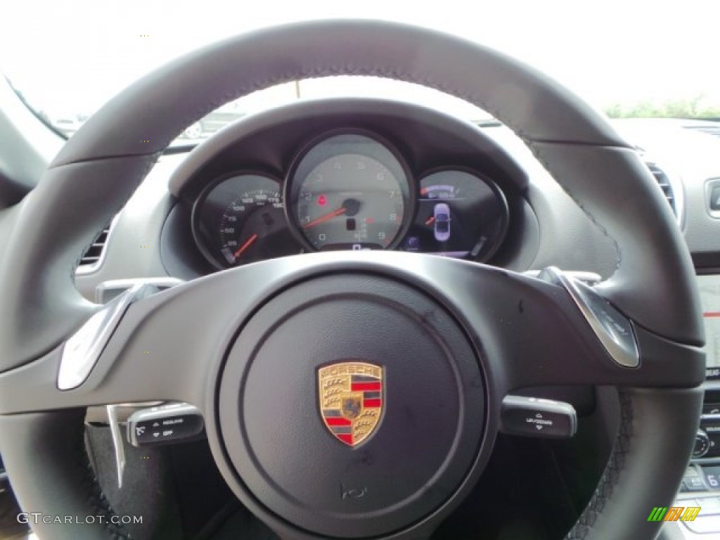 2015 Porsche Boxster S Black Steering Wheel Photo #102777548