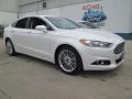 2015 White Platinum Metallic Ford Fusion SE  photo #1