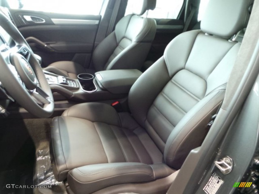 Agate Grey Interior 2015 Porsche Cayenne Turbo Photo #102779987