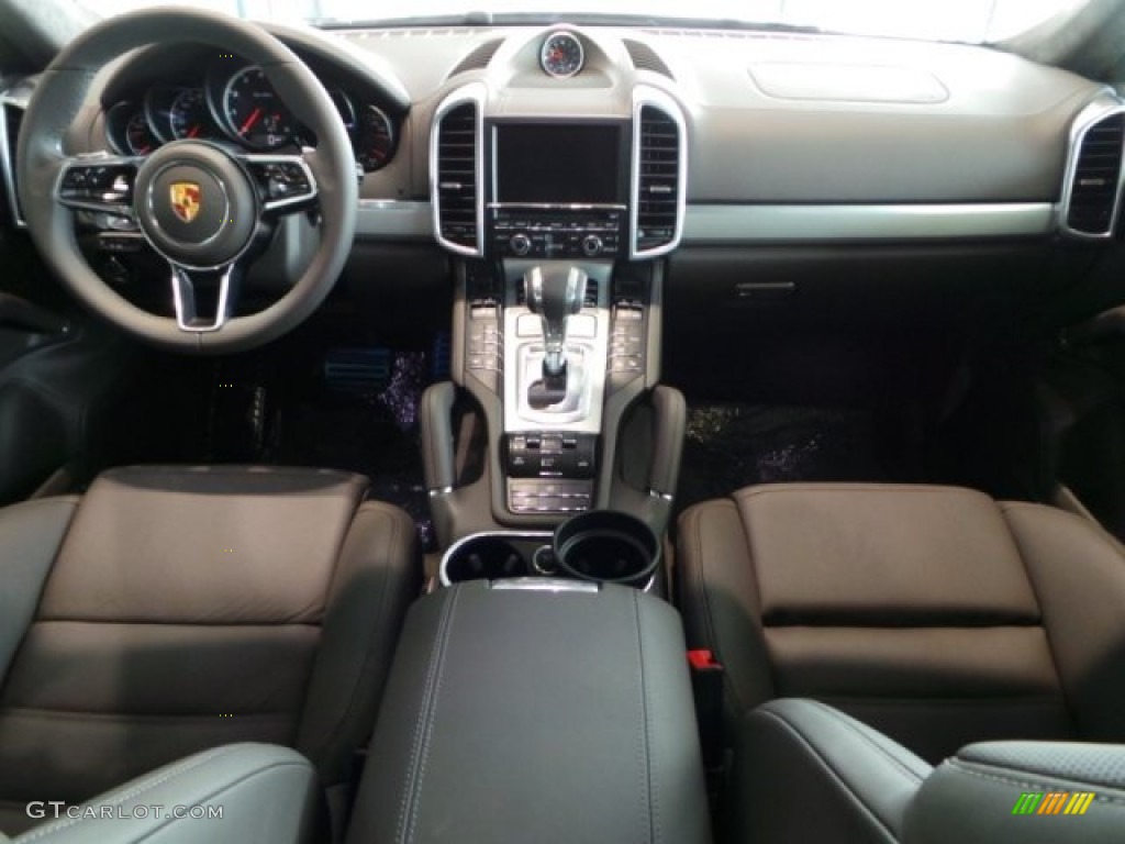 2015 Porsche Cayenne Turbo Agate Grey Dashboard Photo #102780266