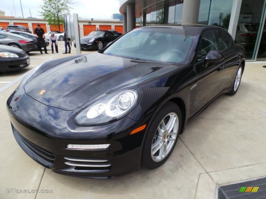 Jet Black Metallic 2015 Porsche Panamera Standard Panamera Model Exterior Photo #102784951