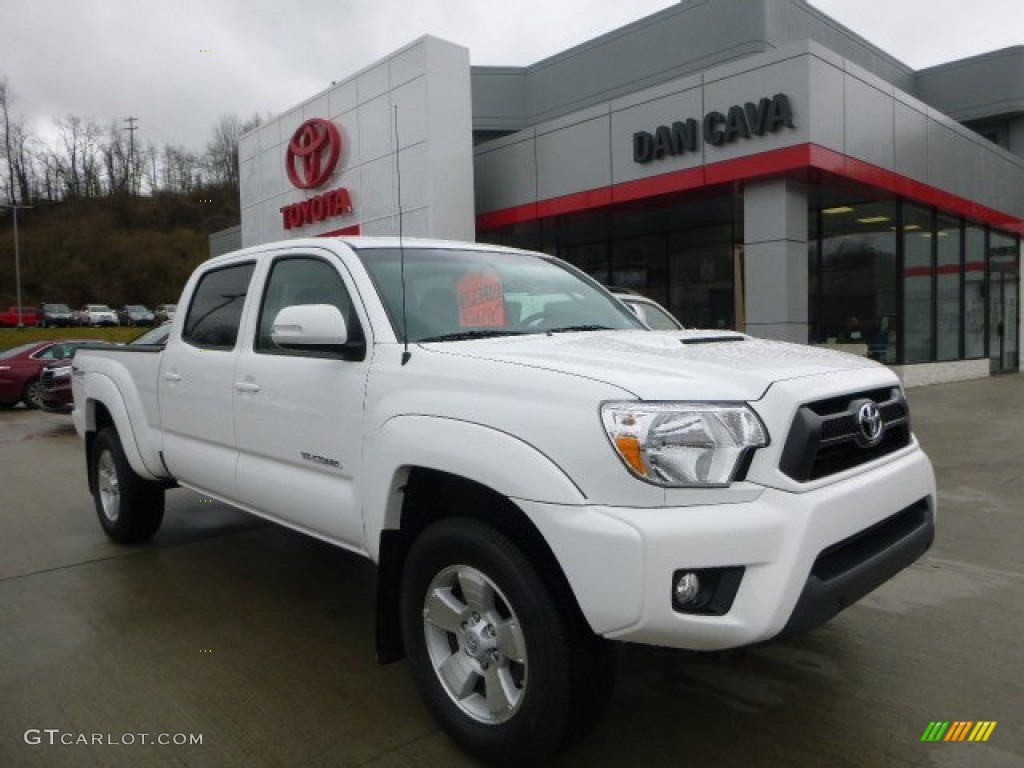 2014 Tacoma V6 SR5 Double Cab 4x4 - Super White / Graphite photo #1