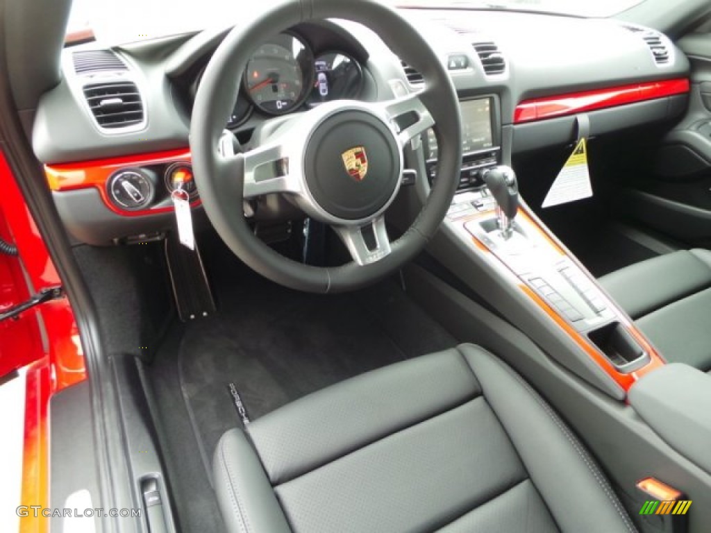 Black Interior 2015 Porsche Cayman S Photo #102786788
