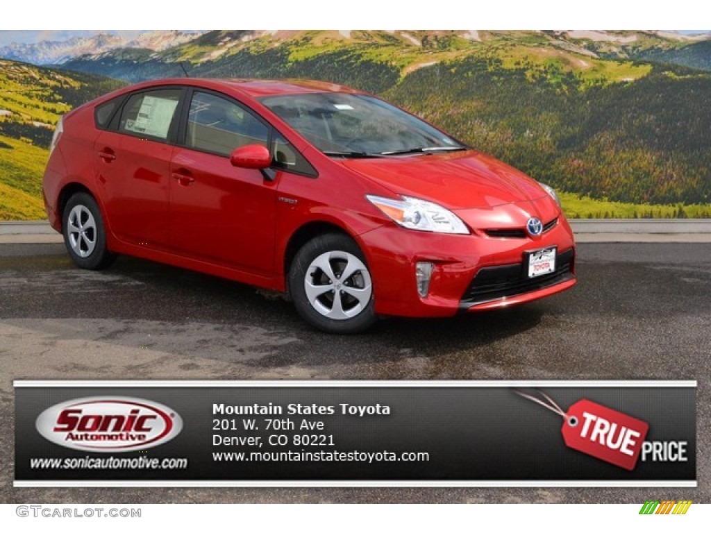 2015 Prius Two Hybrid - Barcelona Red Metallic / Dark Gray photo #1