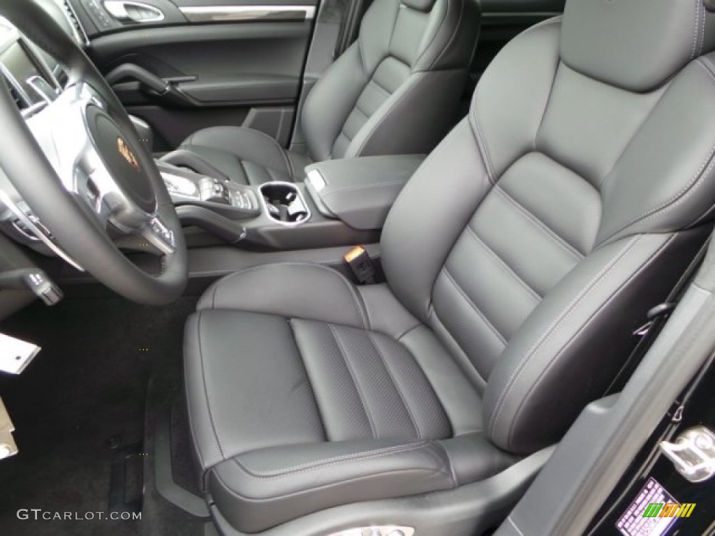 Black Interior 2014 Porsche Cayenne Turbo S Photo #102789200