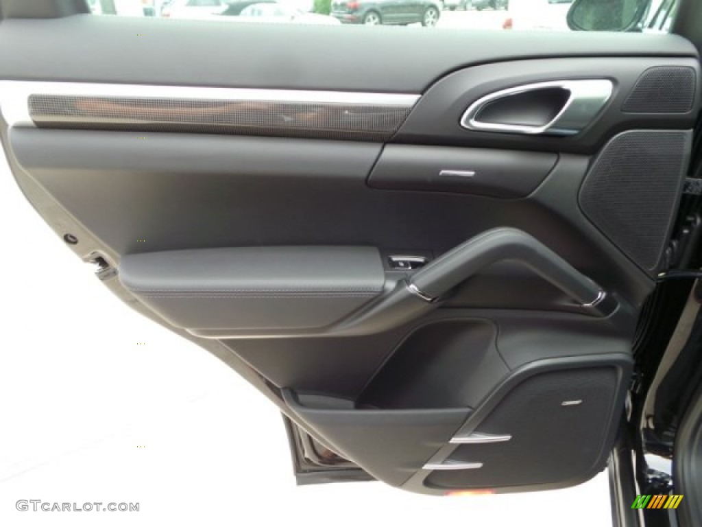 2014 Porsche Cayenne Turbo S Black Door Panel Photo #102789356