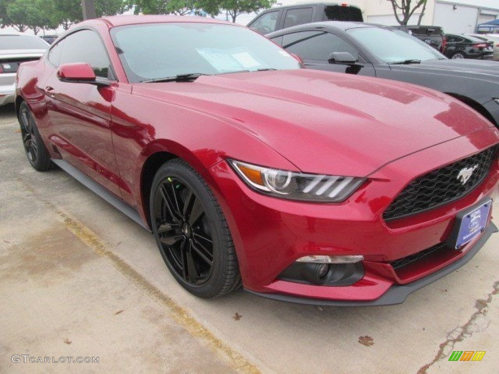 2015 Mustang EcoBoost Premium Coupe - Ruby Red Metallic / Ebony photo #1