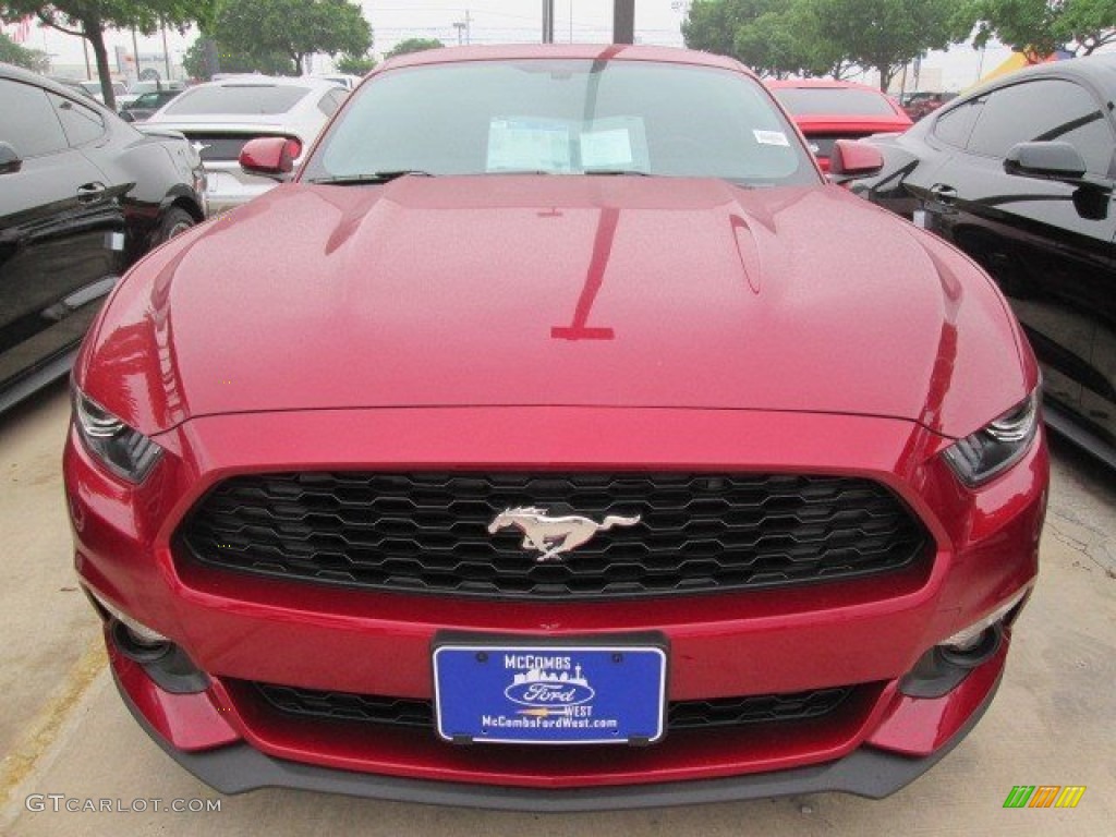 2015 Mustang EcoBoost Premium Coupe - Ruby Red Metallic / Ebony photo #3