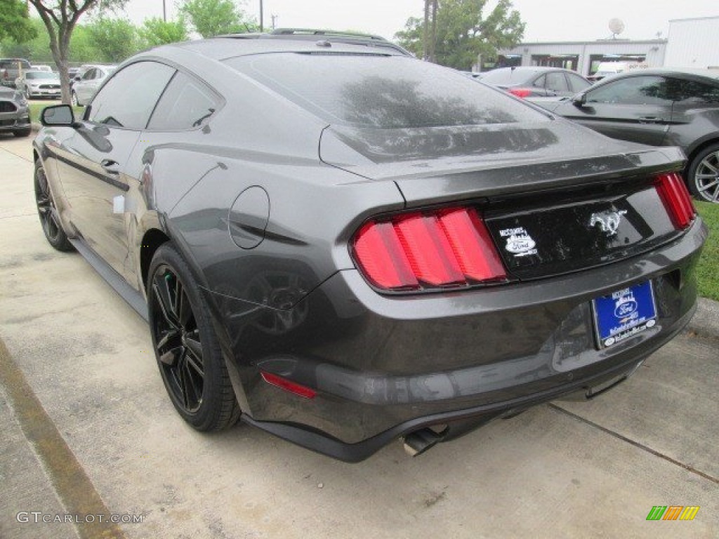 2015 Mustang EcoBoost Premium Coupe - Magnetic Metallic / Ebony photo #5