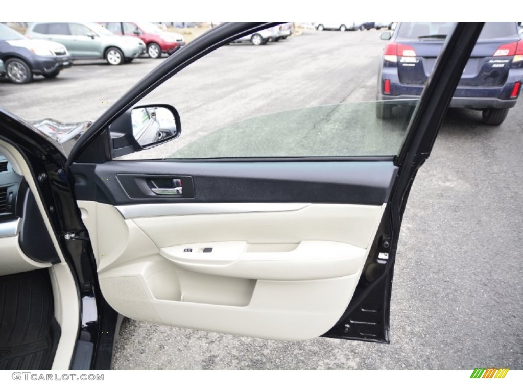 2011 Outback 2.5i Premium Wagon - Crystal Black Silica / Warm Ivory photo #17