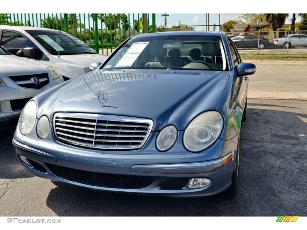 2004 E 320 Sedan - Platinum Blue Metallic / Ash photo #11