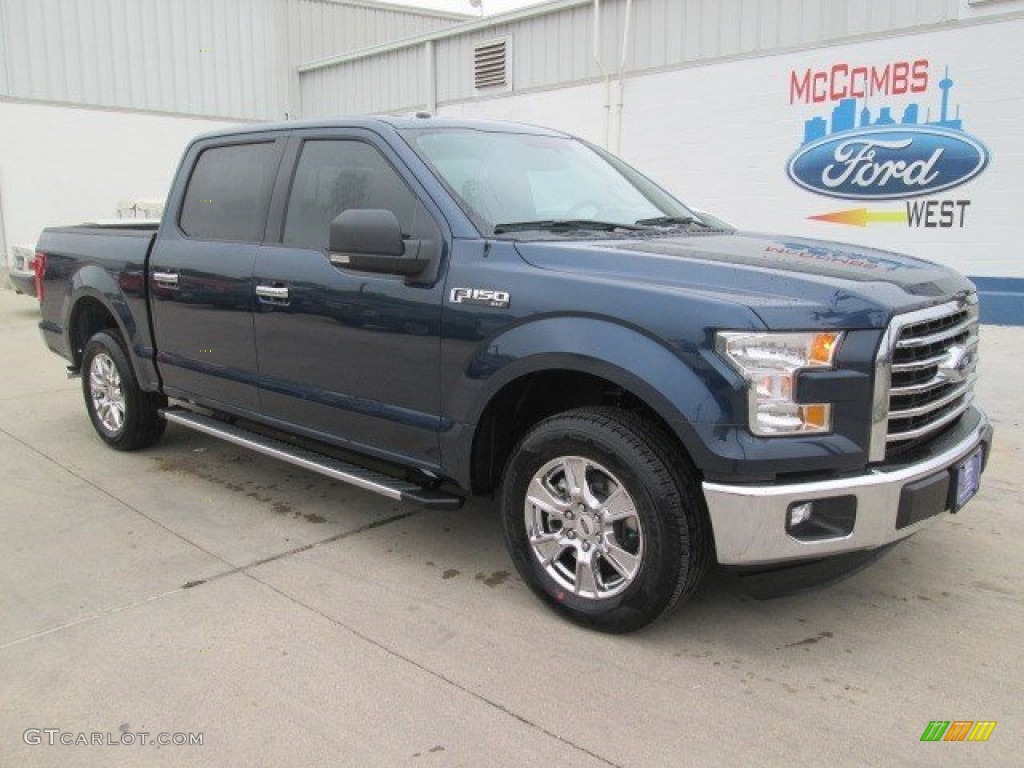 2015 F150 XLT SuperCrew - Blue Jeans Metallic / Medium Earth Gray photo #1