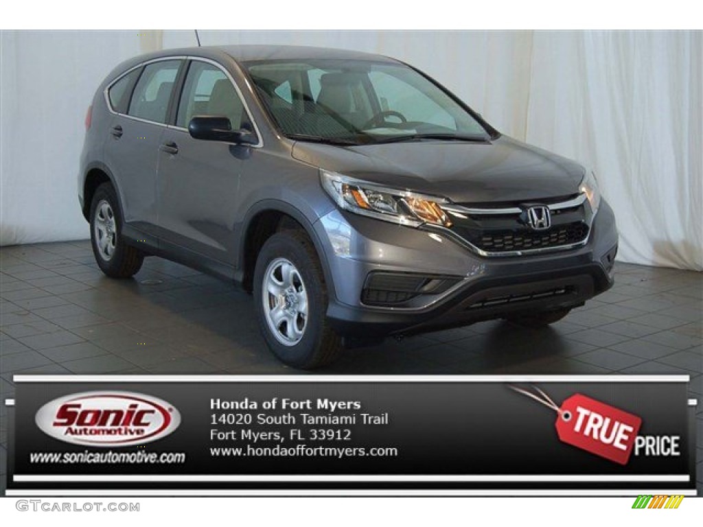 2015 CR-V LX - Modern Steel Metallic / Gray photo #1