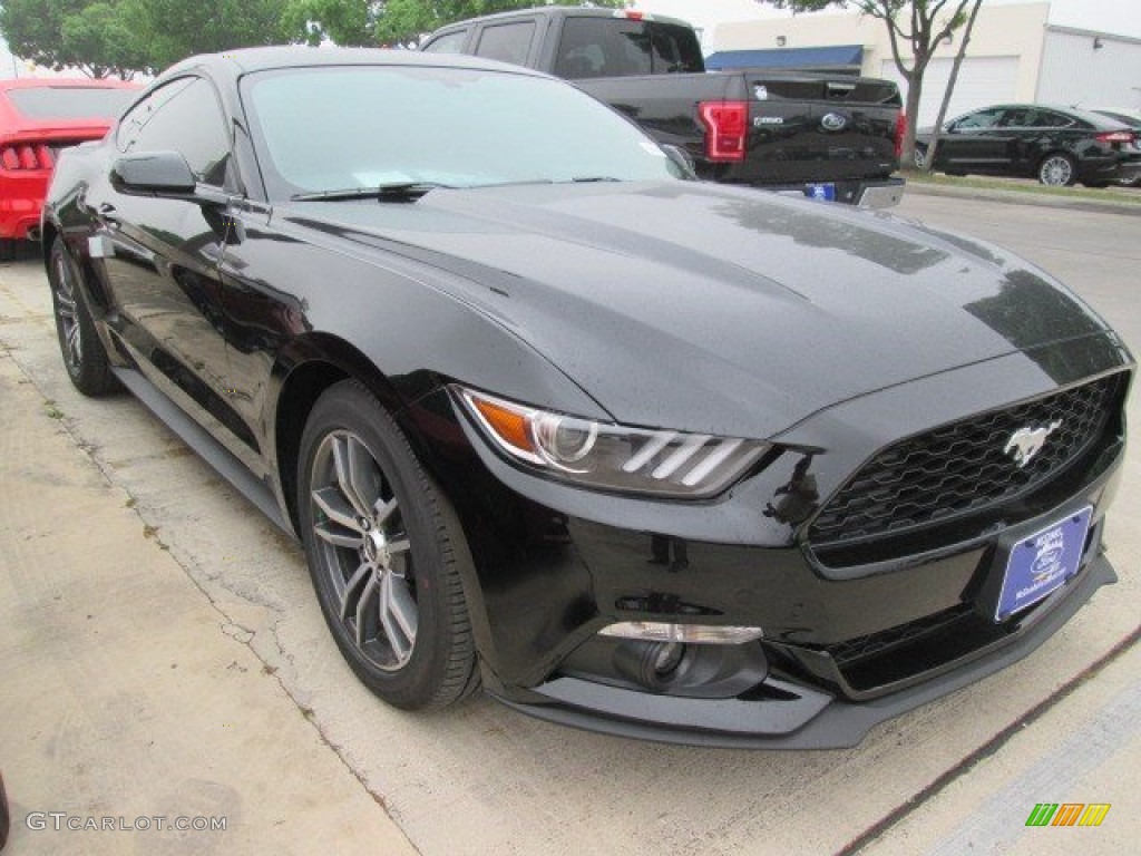 2015 Mustang EcoBoost Premium Coupe - Black / Ebony photo #1