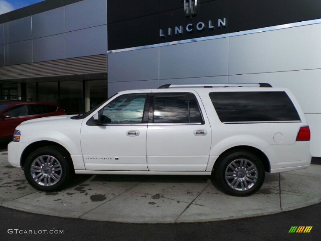White Platinum 2014 Lincoln Navigator L 4x4 Exterior Photo #102802376