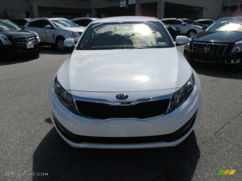 2013 Optima LX - Snow White Pearl / Beige photo #3