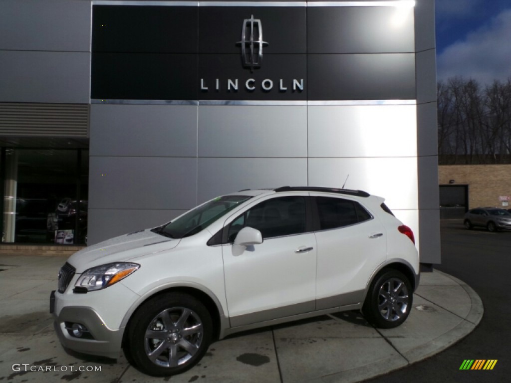 2013 Encore Premium - White Pearl Tricoat / Ebony photo #1