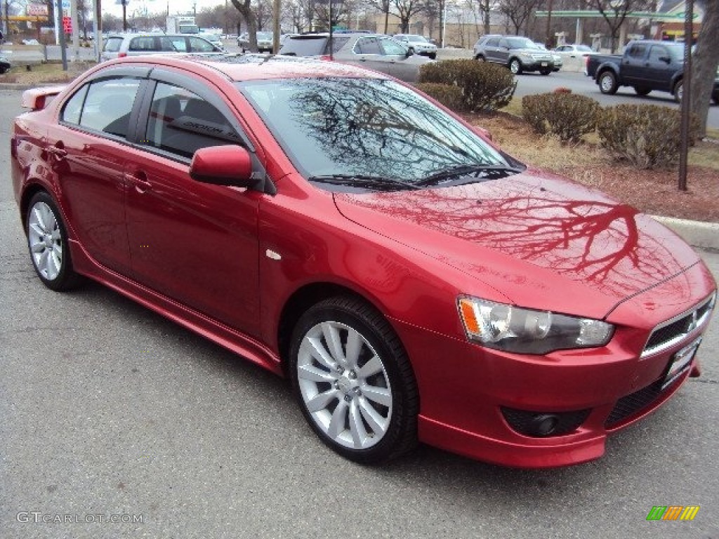 2008 Lancer GTS - Rally Red Pearl / Black photo #1