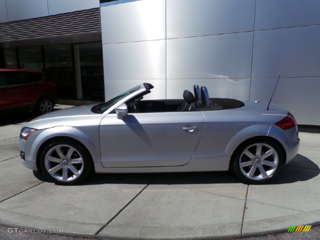 2008 TT 2.0T Roadster - Ice Silver Metallic / Black photo #2