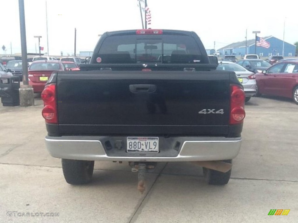 2008 Ram 2500 SLT Quad Cab 4x4 - Brilliant Black Crystal Pearl / Medium Slate Gray photo #3