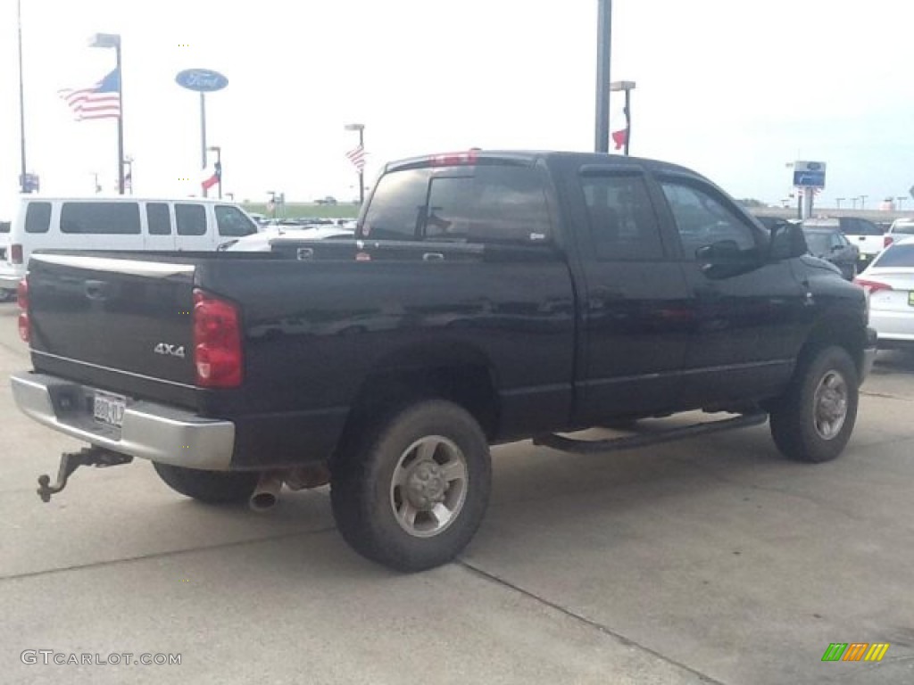 2008 Ram 2500 SLT Quad Cab 4x4 - Brilliant Black Crystal Pearl / Medium Slate Gray photo #4
