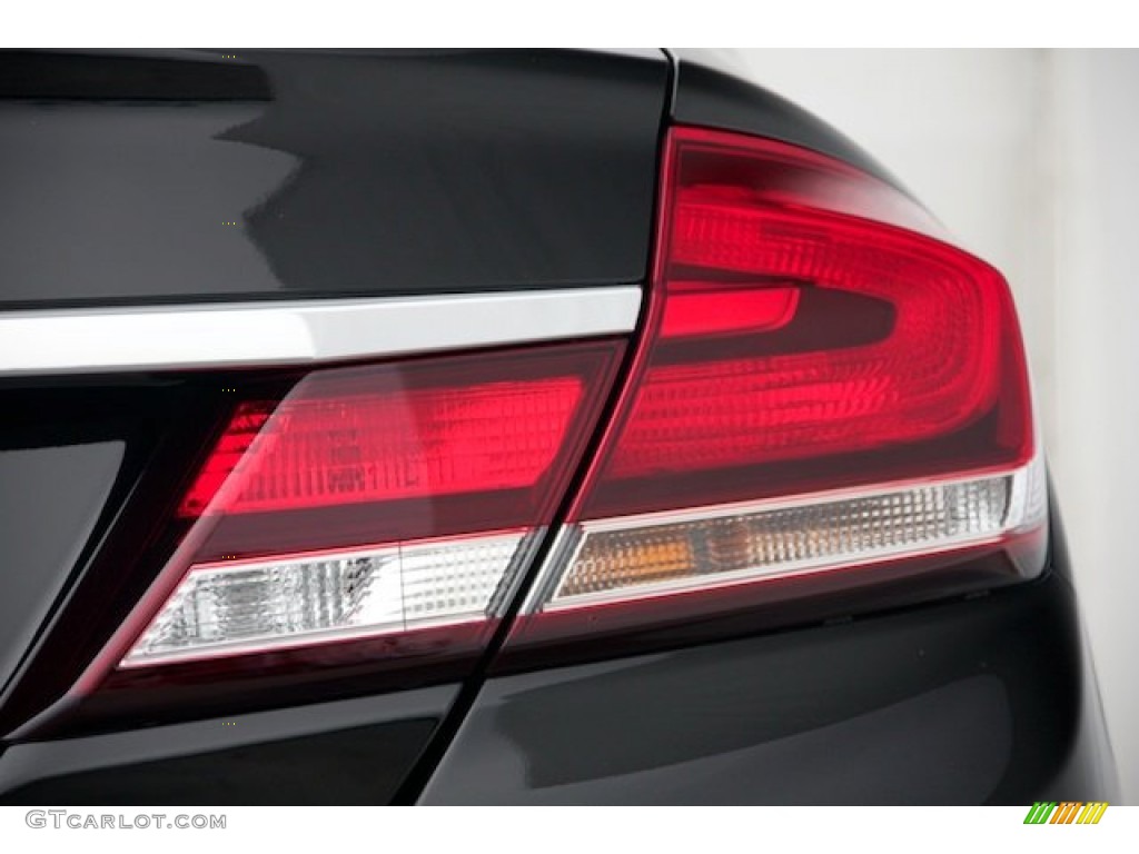 2015 Civic EX-L Sedan - Crystal Black Pearl / Black photo #4