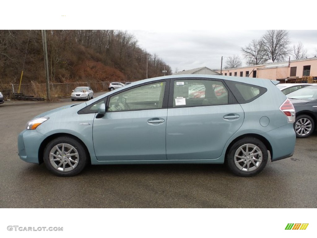 Sea Glass Pearl 2015 Toyota Prius v Four Exterior Photo #102817396
