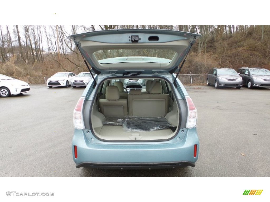 2015 Prius v Four - Sea Glass Pearl / Bisque photo #13