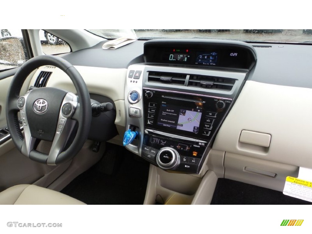 2015 Prius v Four - Sea Glass Pearl / Bisque photo #19
