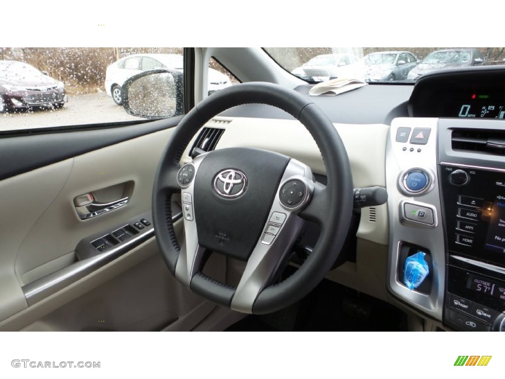 2015 Prius v Four - Sea Glass Pearl / Bisque photo #20