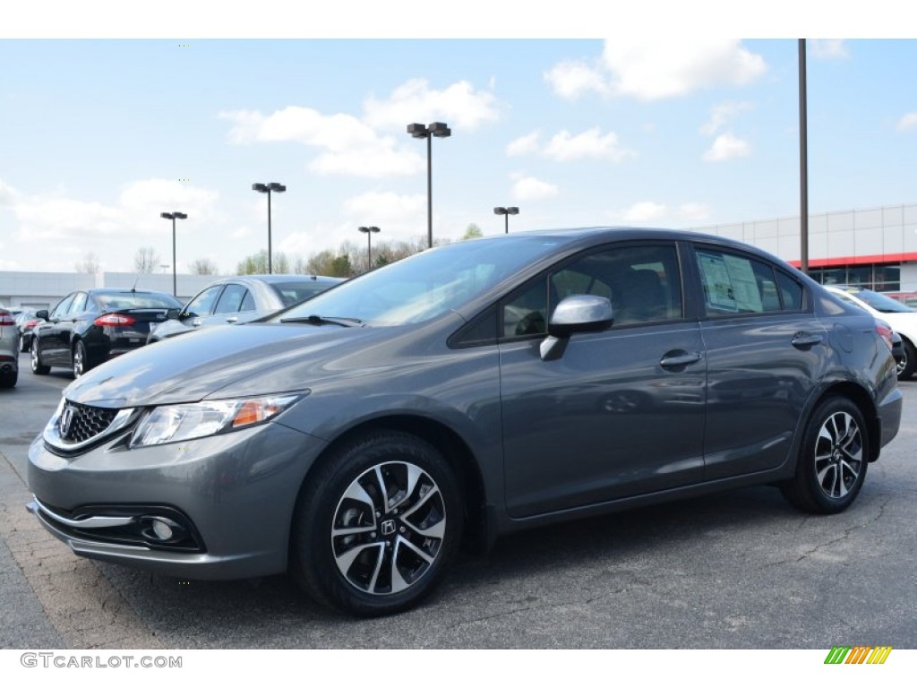 Polished Metal Metallic 2013 Honda Civic EX-L Sedan Exterior Photo #102817873