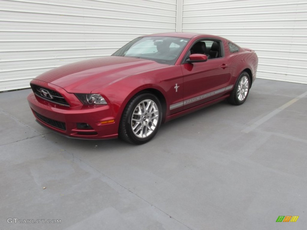 2014 Mustang V6 Premium Coupe - Ruby Red / Charcoal Black photo #4