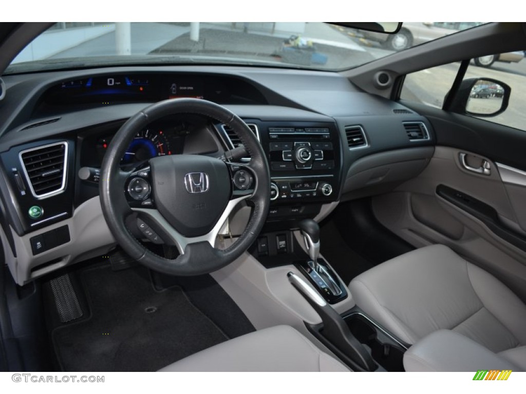 Gray Interior 2013 Honda Civic EX-L Sedan Photo #102817966