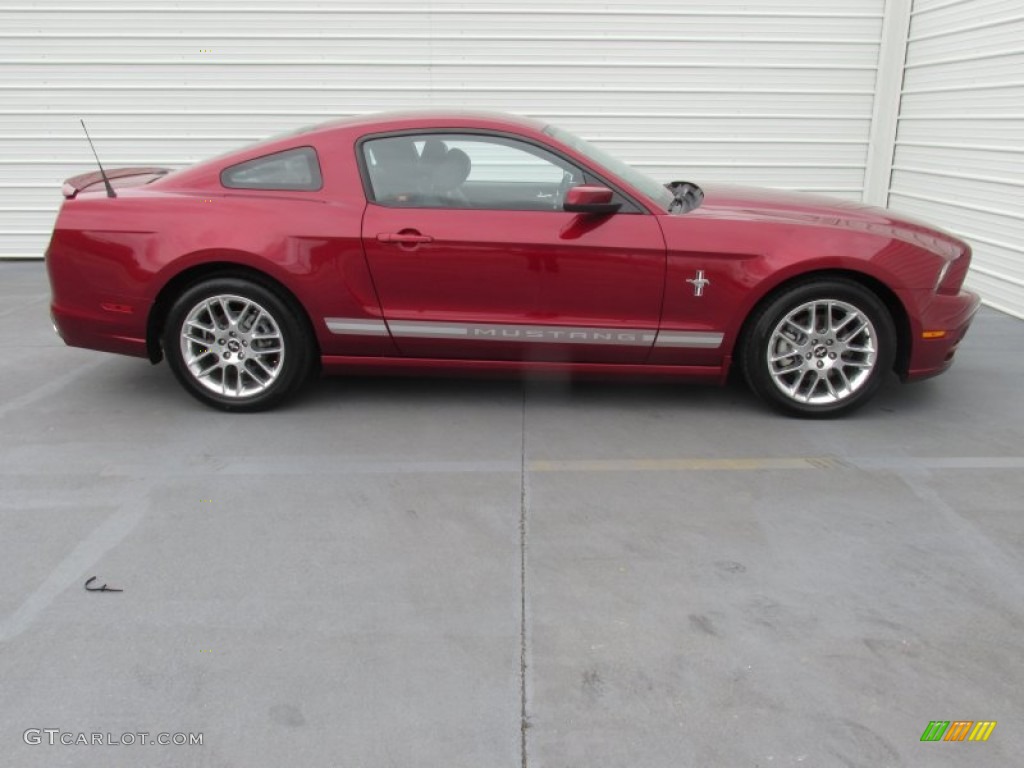 2014 Mustang V6 Premium Coupe - Ruby Red / Charcoal Black photo #8