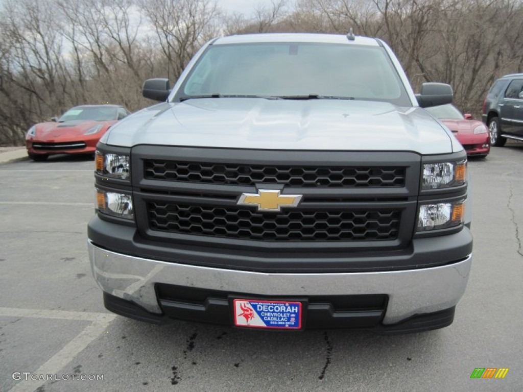 2015 Silverado 1500 WT Double Cab - Silver Ice Metallic / Dark Ash/Jet Black photo #2