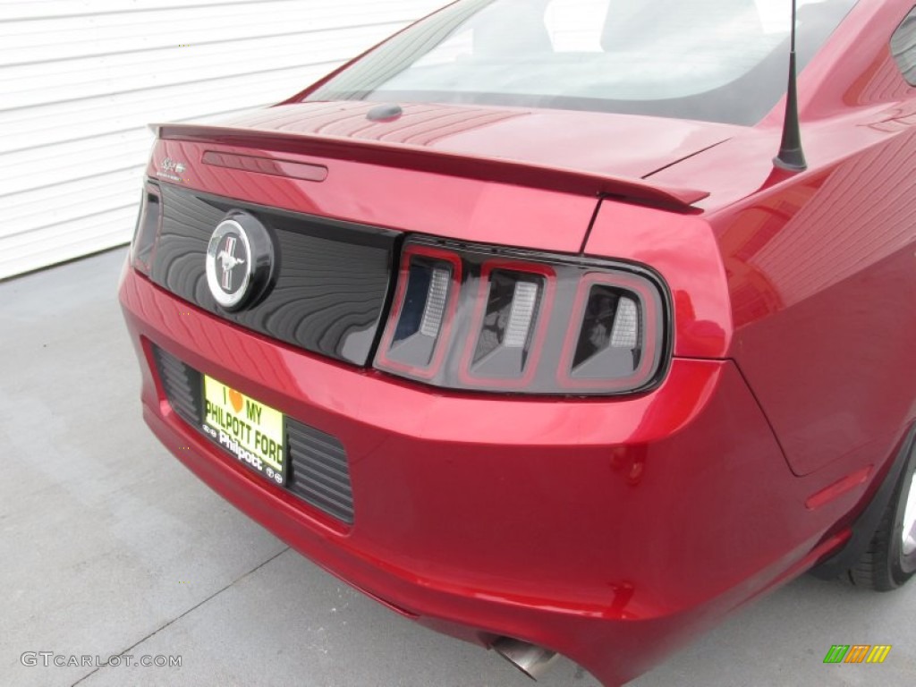 2014 Mustang V6 Premium Coupe - Ruby Red / Charcoal Black photo #12