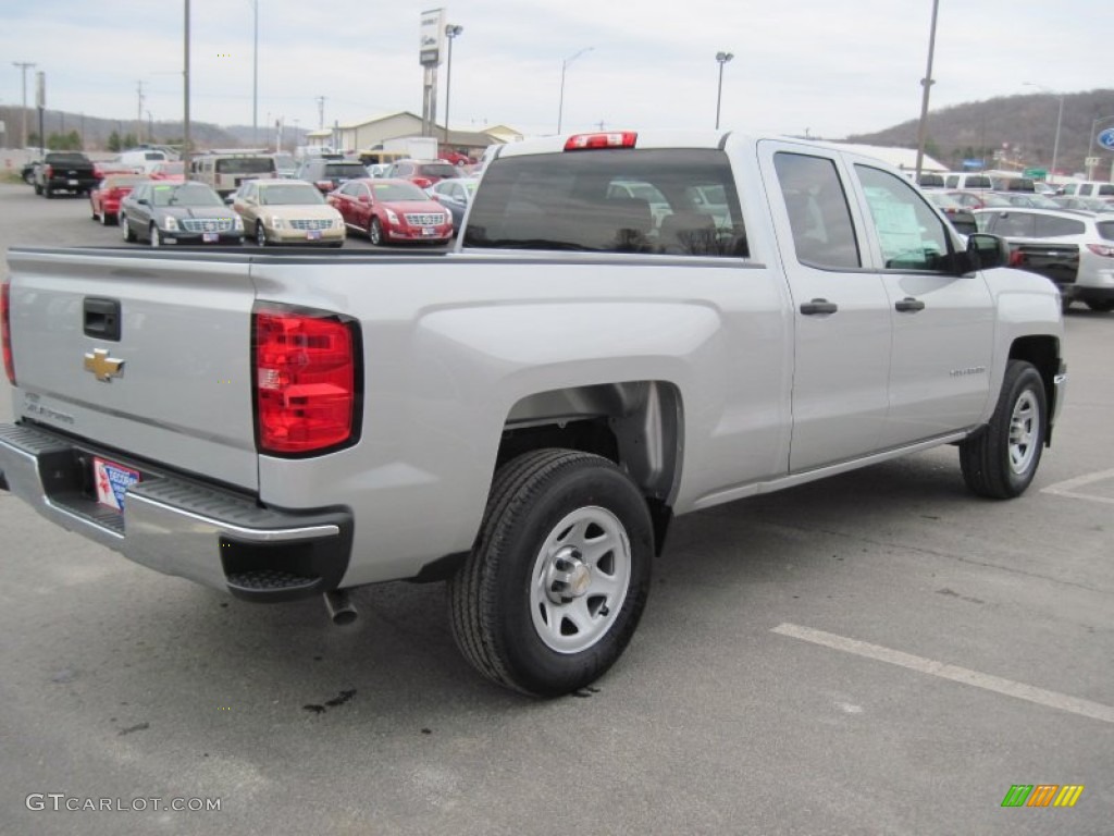 2015 Silverado 1500 WT Double Cab - Silver Ice Metallic / Dark Ash/Jet Black photo #4