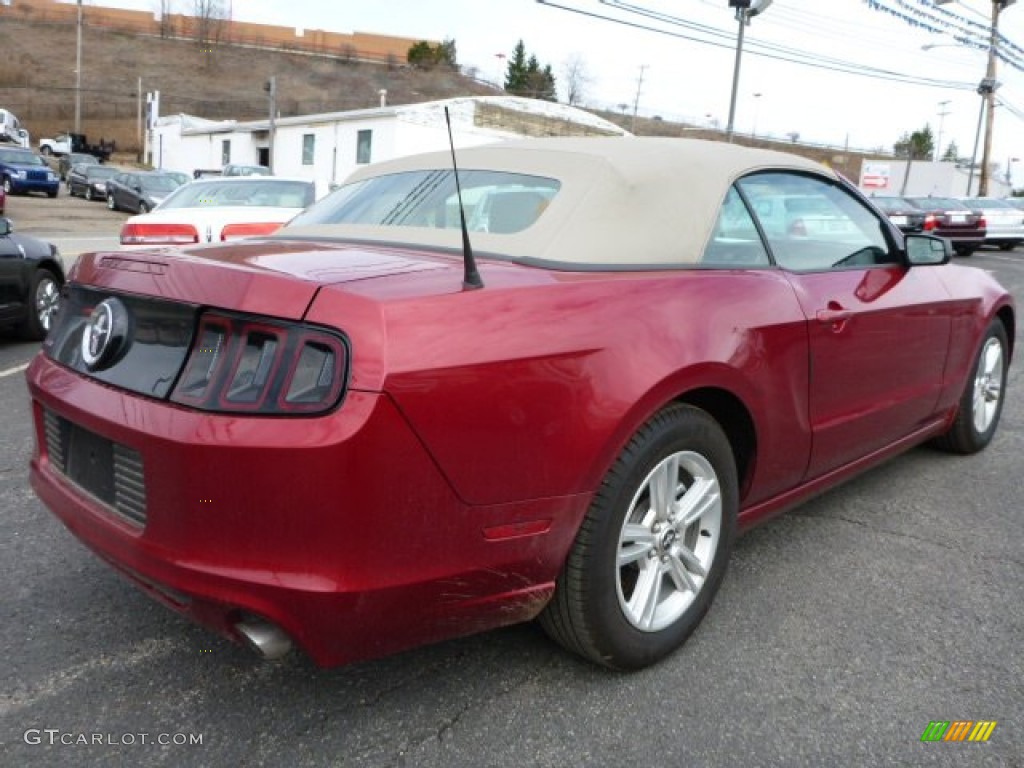 2014 Mustang V6 Convertible - Ruby Red / Medium Stone photo #2