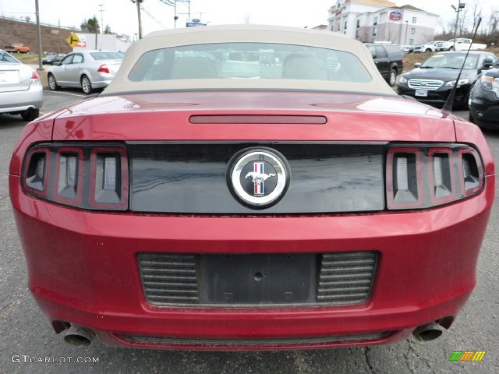 2014 Mustang V6 Convertible - Ruby Red / Medium Stone photo #3