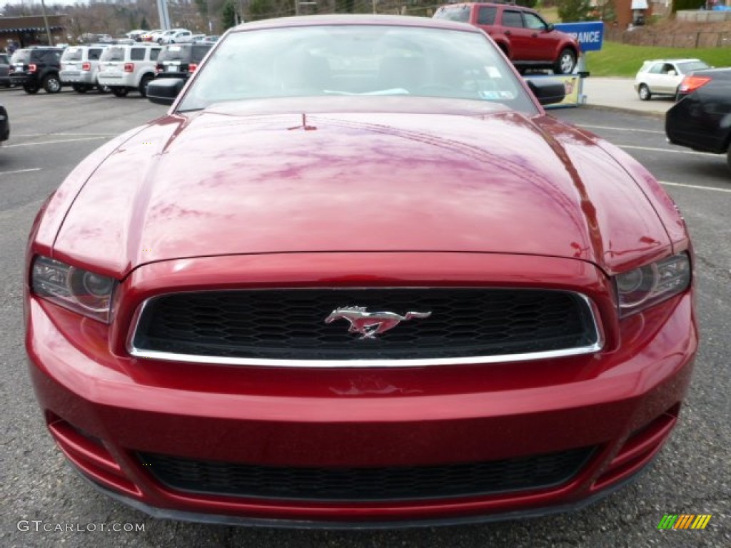 2014 Mustang V6 Convertible - Ruby Red / Medium Stone photo #6