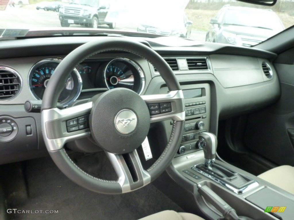 2014 Mustang V6 Convertible - Ruby Red / Medium Stone photo #10