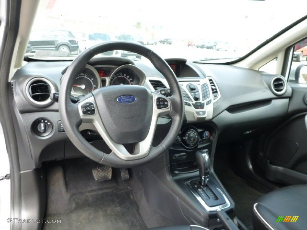 2013 Ford Fiesta Titanium Hatchback Charcoal Black Dashboard Photo #102822397