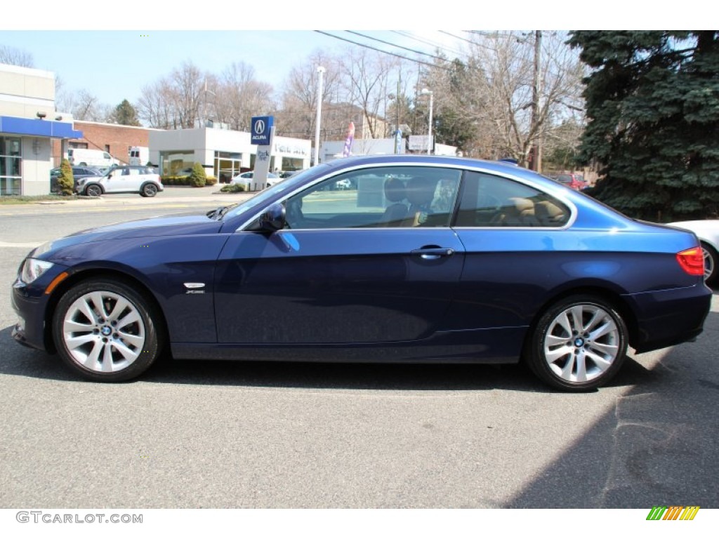 2012 3 Series 328i xDrive Coupe - Deep Sea Blue Metallic / Saddle Brown photo #6