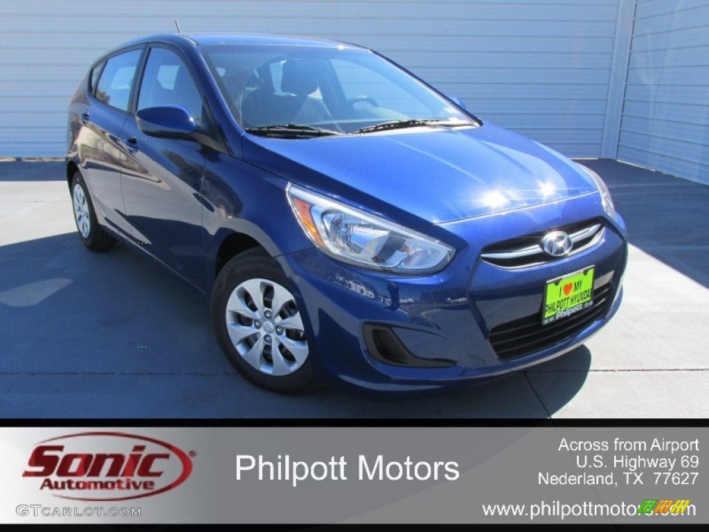 2015 Accent GS 5-Door - Pacific Blue / Black photo #2
