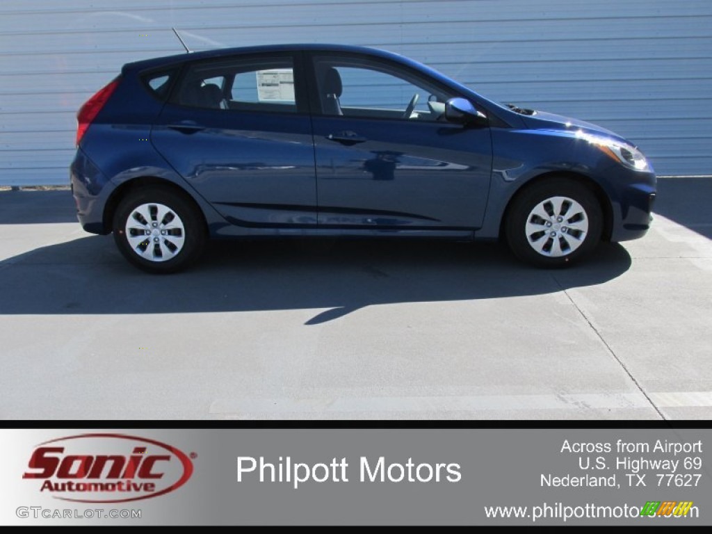 2015 Accent GS 5-Door - Pacific Blue / Black photo #3